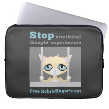 Free Schrodinger's Cat Laptop Sleeve by raginggerbils at Zazzle