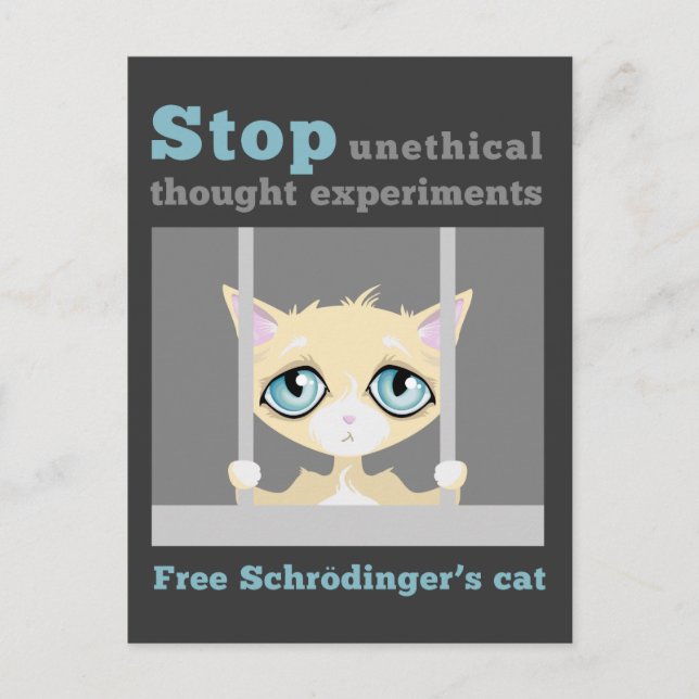 Free Schrodinger's Cat Postcard (Front)