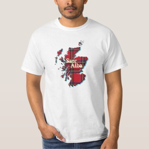 Free Scotland Scottish Map Saor Alba T_shirt