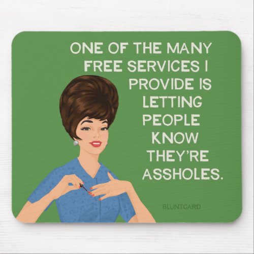 Free services mouse pad