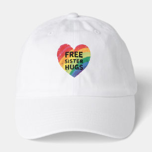 Free Sister Hugs LGBT Gay Lesbian Pride Month Rain Hat