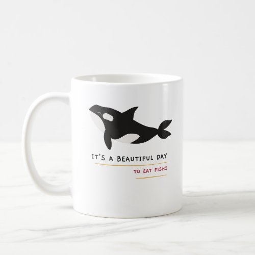 Free Smile Black Whale Coffee Mug