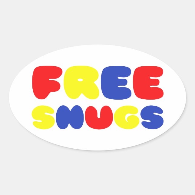 FREE SNUGS OVAL STICKER (Front)