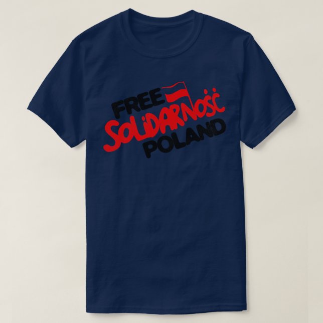 Free Solidarnosc Poland T-Shirt (Design Front)