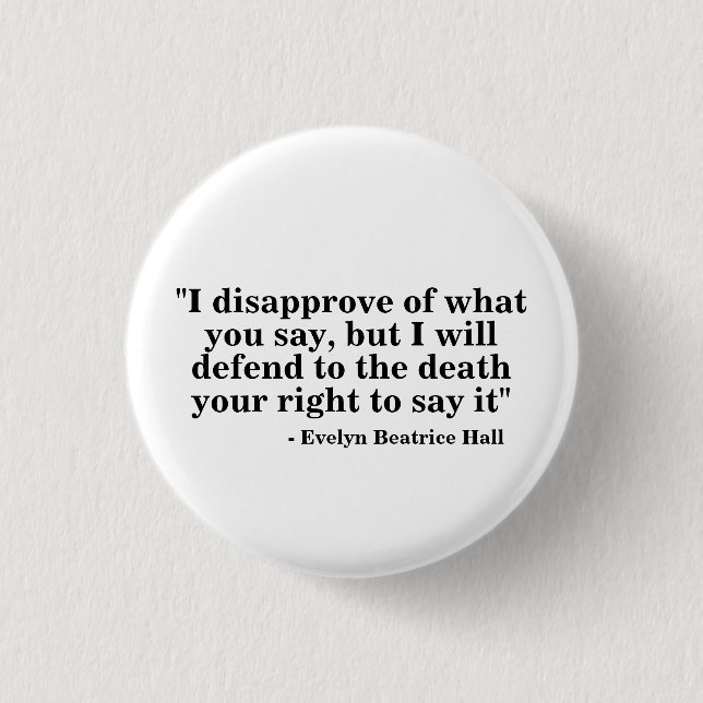 Free Speech Badge - Quote 23 Button (Front)