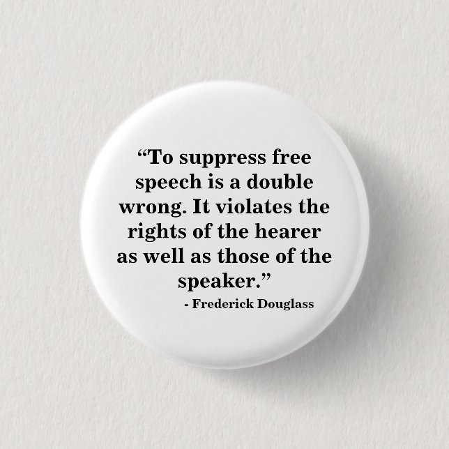 Free Speech Badge - Quote 27 Button (Front)