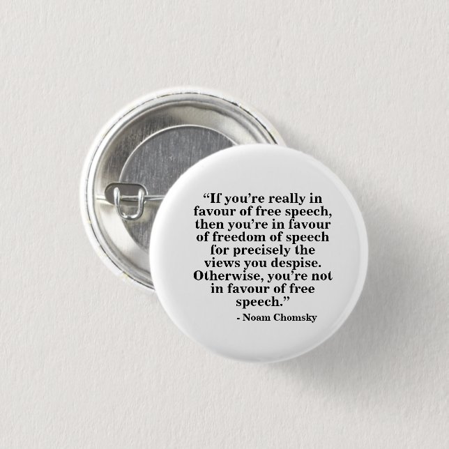 Free Speech Badge - Quote 30 Button (Front & Back)
