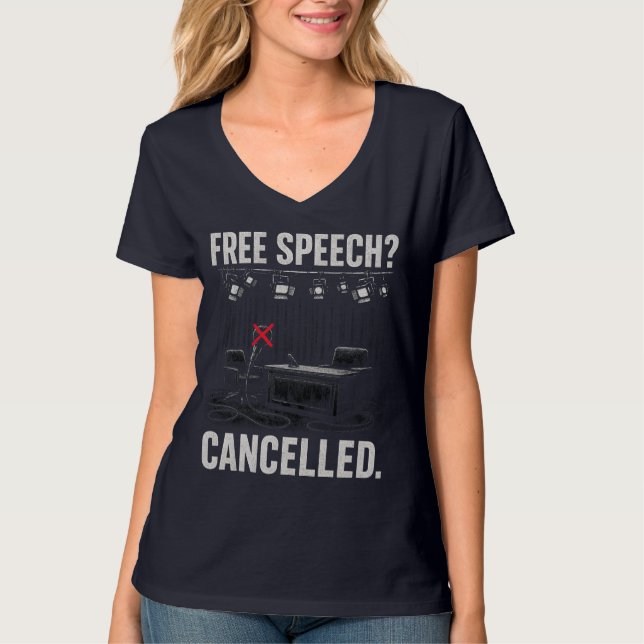Free Speech Cancelled Protest T-Shirt (Front)