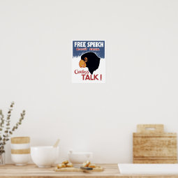 Free Speech Doesn t Mean Careless Talk WWII Poster Zazzle Free Speech Doesn t Mean Careless Talk WWII Poster Zazzle