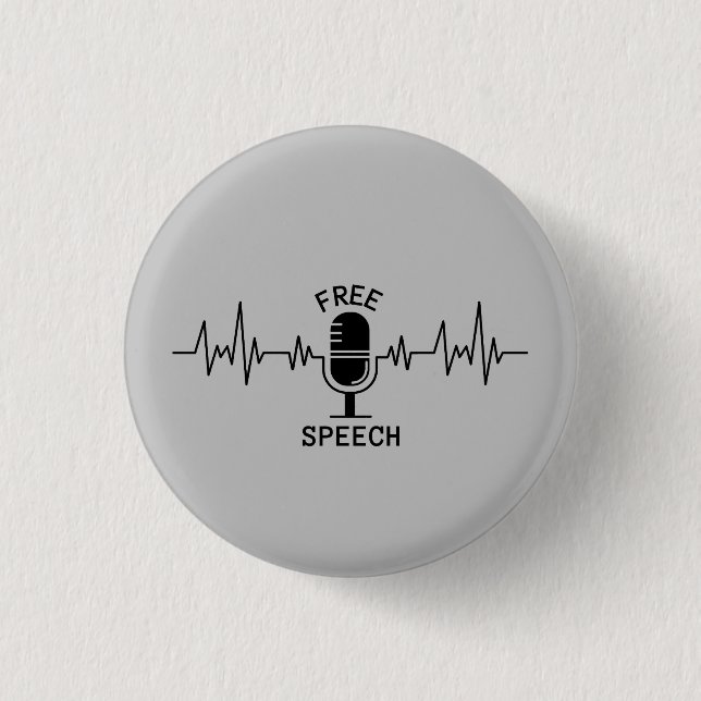 Free Speech EKG Button (Front)