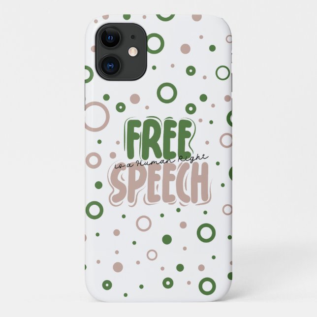 Free Speech Is a Human Right Case-Mate iPhone Case (Back)