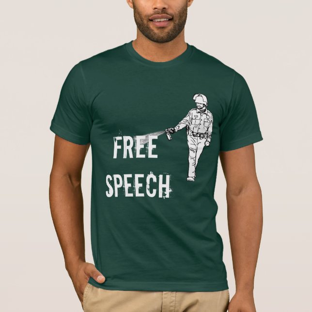 Free Speech Pepper Spray Cop T-Shirt (Front)