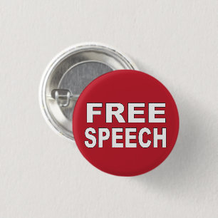Free Speech Pinback Button