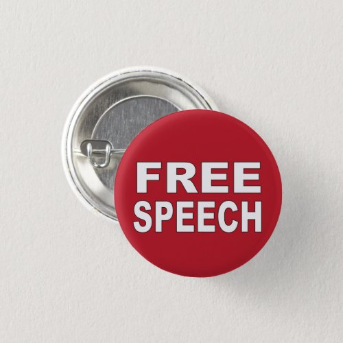 Free Speech Pinback Button