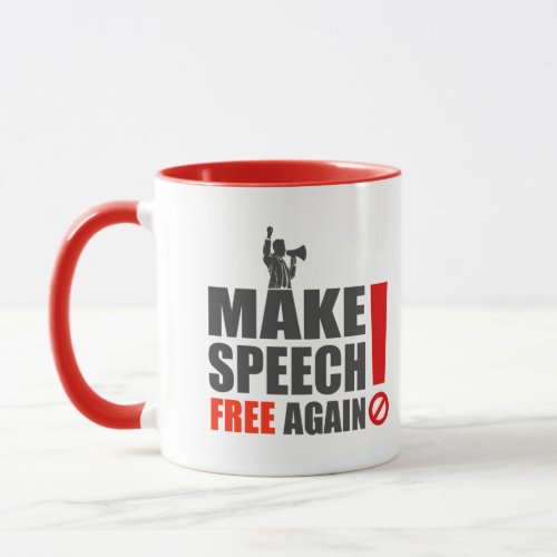 Free Speech Text High Quality Mug