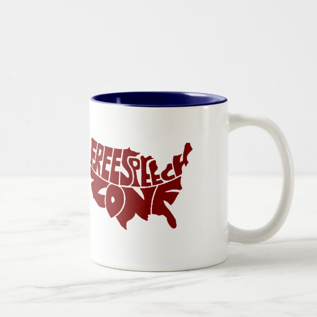 Free Speech Zone Two-Tone Coffee Mug (Right)