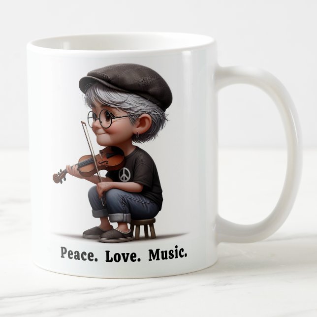Free Spirated Senior Citizen Enjoying Life Coffee Mug (Creator Uploaded)