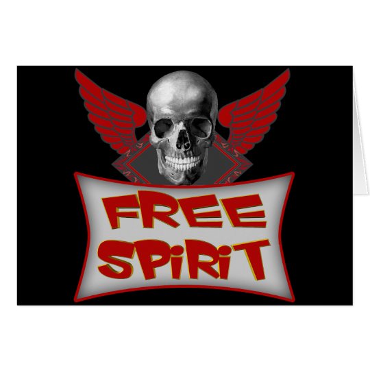 Free Spirit Biker T shirts Gifts Card