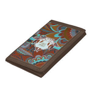 Free Spirit, Boho Tri-fold Wallet