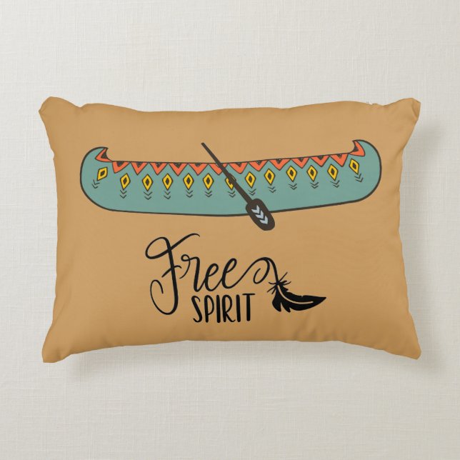 Free Spirit Canoe Accent Pillow (Front)