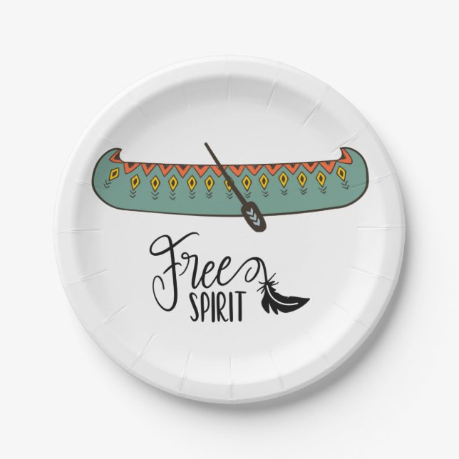 Free Spirit Canoe Paper Plates (Front)