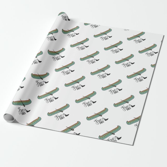 Free Spirit Canoe Wrapping Paper (Unrolled)