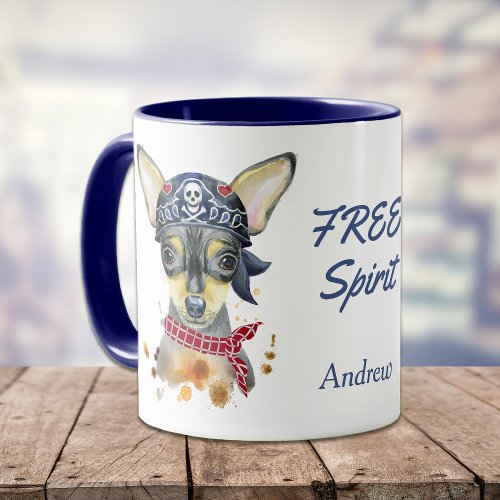 Free Spirit Chihuahua Dog Personalized Mug