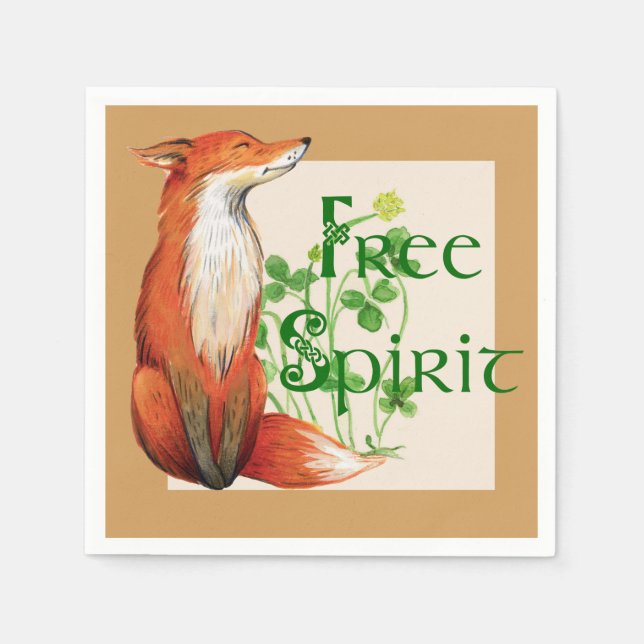 free spirit fox paper napkins (Front)