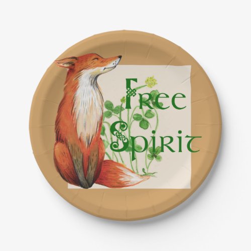 free spirit fox paper plates
