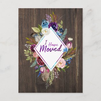 Free Spirit I Have Moved Postcard by rheasdesigns at Zazzle