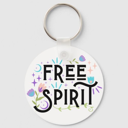 Free Spirit Keychain Boho Art