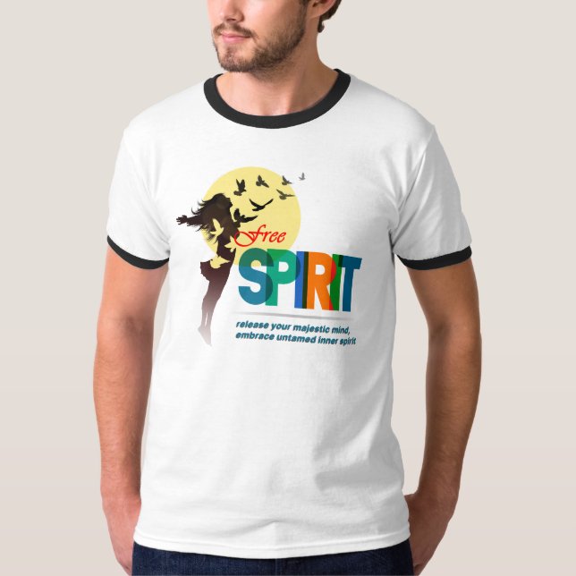 Free Spirit | Men Ringer T-Shirt (Front)