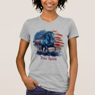 Free Spirit Patriotic Horse T-Shirt