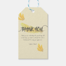 Free Spirit Wedding Gift Tag - Olive Green & Golde