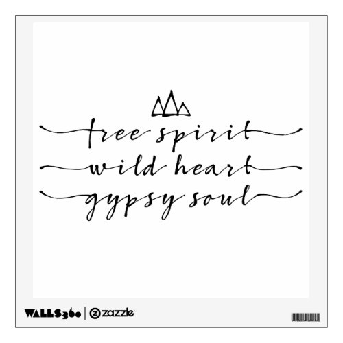 free spirit wild heart gypsy soul wall decal