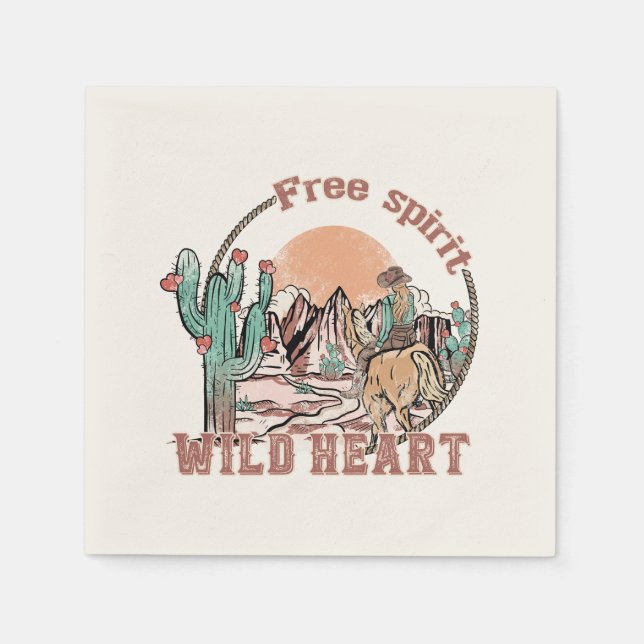 Free Spirit, Wild Heart Napkins (Front)