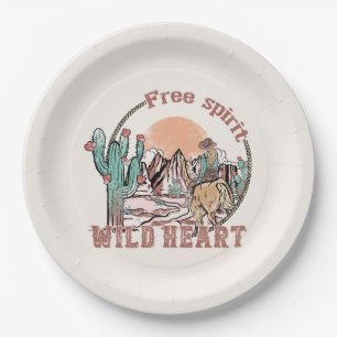 Free Spirit, Wild Heart Paper Plates