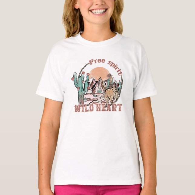 Free Spirit, Wild Heart T-Shirt (Front)