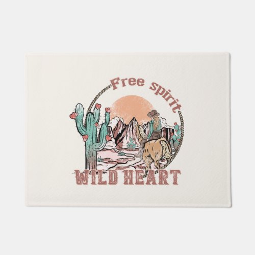 Free Spirit Wild Heart  Western Country Doormat