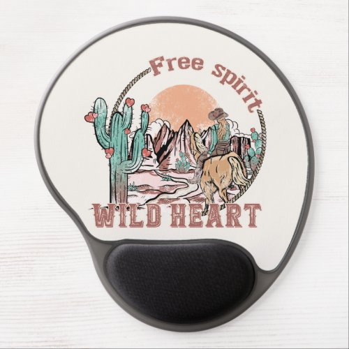 Free Spirit Wild Heart  Western Country Gel Mouse Pad