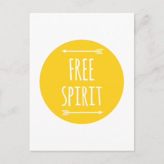 free spirit, word art, text design postcard