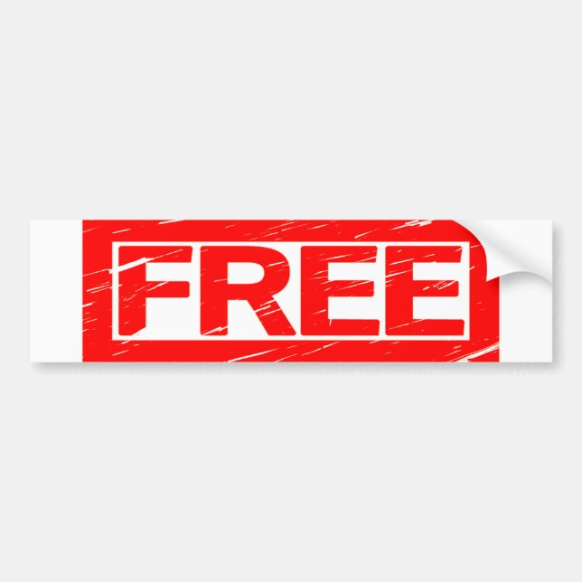 Free Stamp Bumper Sticker (Front)