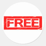 Free Stamp Classic Round Sticker