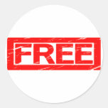 Free Stamp Classic Round Sticker