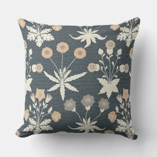 Free Style Flowers Throw Pillow
