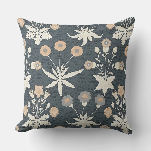 Free Style Flowers Throw Pillow (Front)