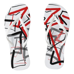 Free style zig-zag flip flops