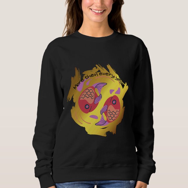 Free Swimming Fish Sweatshirt (Front)