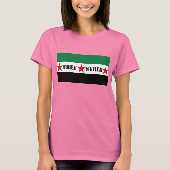 Free Syria Flag Ladies' tee (Front)