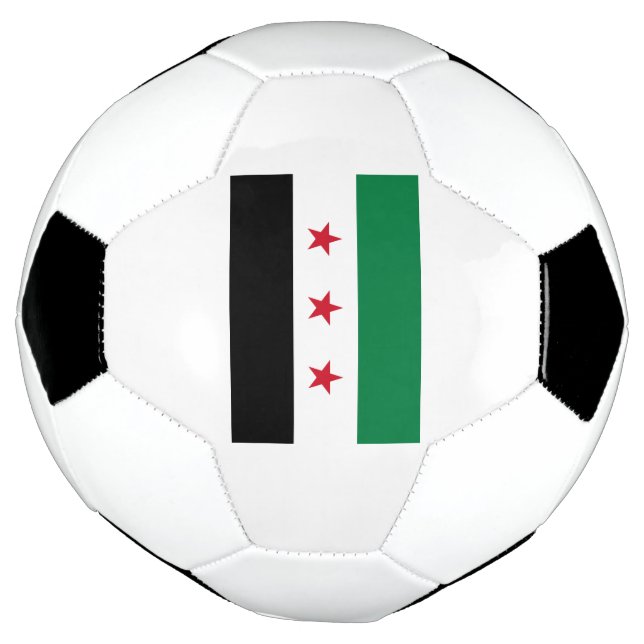 Free Syria Flag Soccer Ball (Rotated)
